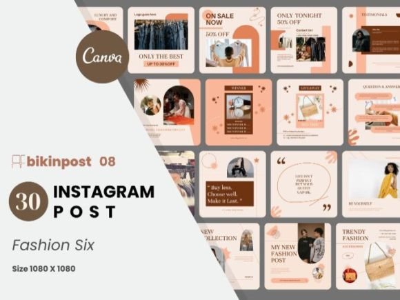 Download Fashion Six Canva Instagram Post Templat - Canva instagram post Collection