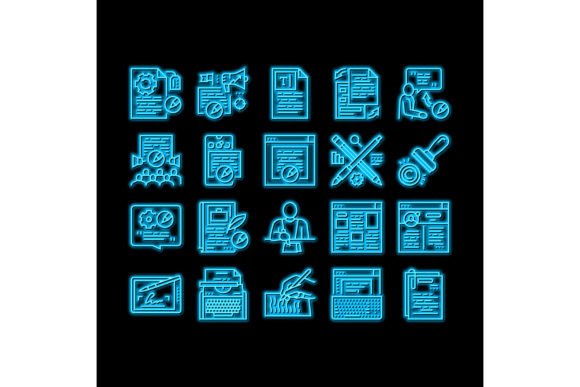 Download Copywriting Content Strategy Neon Glow - Content strategy Collection