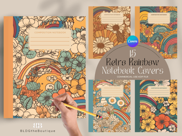 Download 70s Retro KDP Composition Notebook Cover - Retro Collection
