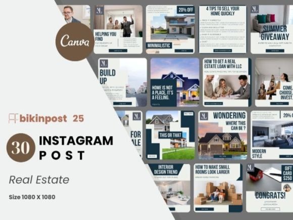 Download Real Estate Canva Instagram Post Templat - Canva instagram post Collection