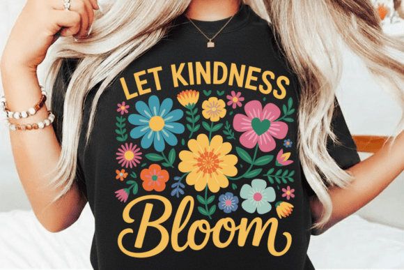 Download Let Kindness Bloom PNG, Retro Floral - Retro Collection