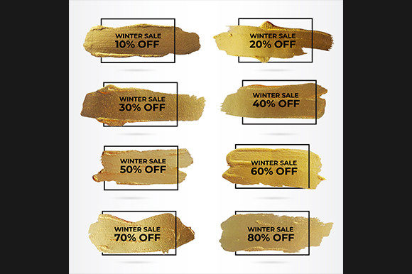 Download Watercolor Gold Brush Stock Sale Offer - Sale Collection