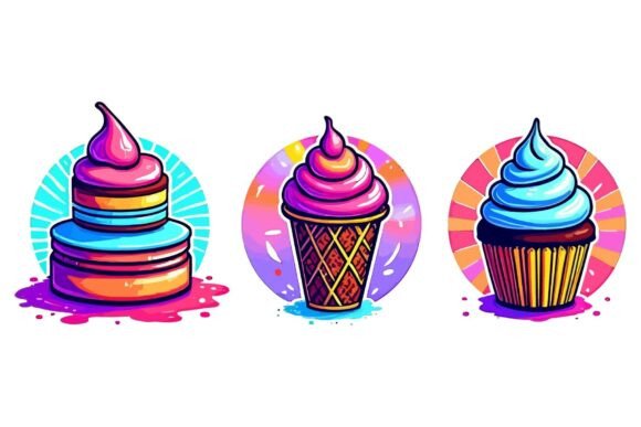 Download Retro Dessert Pack EPS - Retro Collection