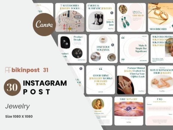 Download Jewelry Canva Instagram Post Template - Canva instagram post Collection