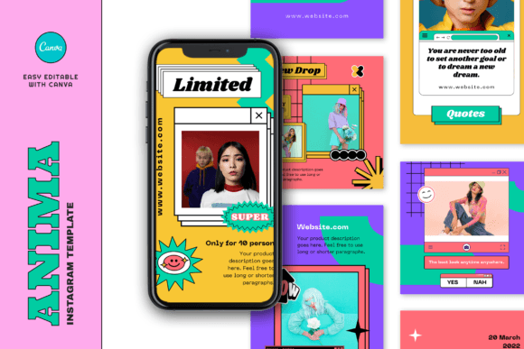 Download Anima Retro Fashion Instagram Template - Retro Collection