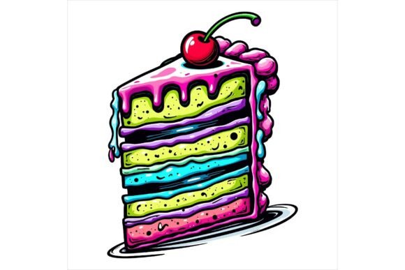 Download Retro Dessert Cake Vectors EPS - Retro Collection