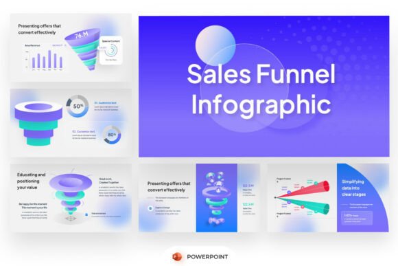 Download Sales Funnel Infographic PowerPoint - Sale Collection