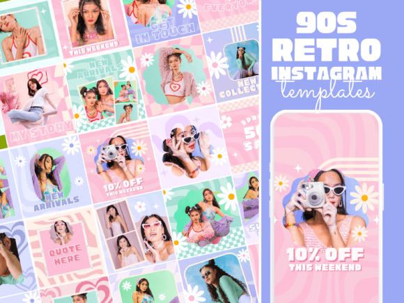 Download Retro Y2K Instagram Templates - Retro Collection