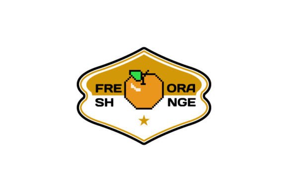 Download Retro Sticker Orange Template Design - Retro Collection