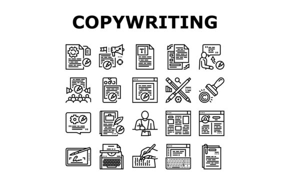 Download Copywriting Content Strategy Icons Set - Content strategy Collection